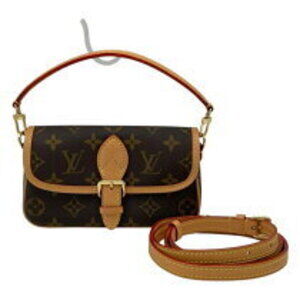 Louis Vuitton Monogram Bag Canvas Brown Shoulder Diane